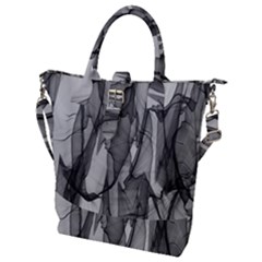 Abstract-black White (1) Buckle Top Tote Bag by nateshop