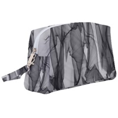 Abstract-black White (1) Wristlet Pouch Bag (large) by nateshop