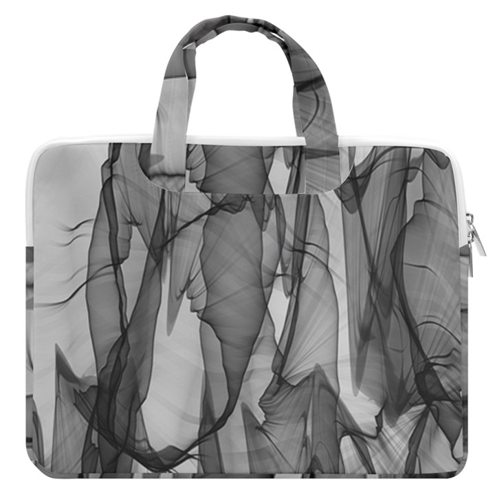 Abstract-black White (1) MacBook Pro 13  Double Pocket Laptop Bag