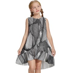 Abstract-black White (1) Kids  Frill Swing Dress by nateshop