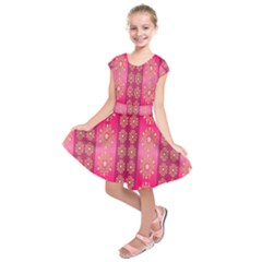 Background-15 Kids  Short Sleeve Dress