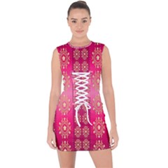 Background-15 Lace Up Front Bodycon Dress by nateshop