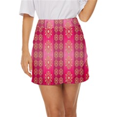 Background-15 Mini Front Wrap Skirt by nateshop