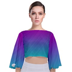 Background-16 Tie Back Butterfly Sleeve Chiffon Top by nateshop