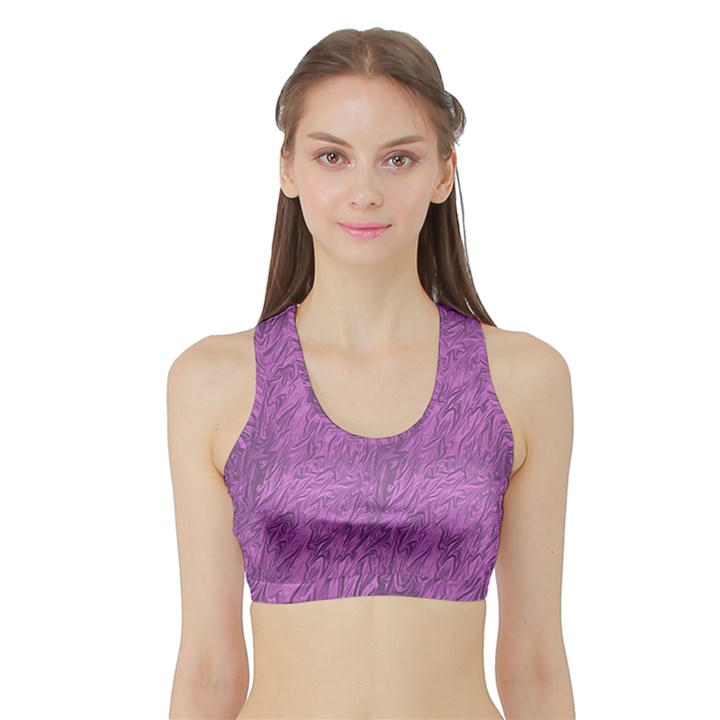 Background-17 Sports Bra with Border