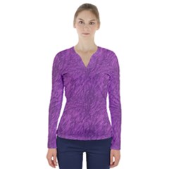 Background-17 V-neck Long Sleeve Top by nateshop