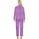 Background-17 Womens  Long Sleeve Velvet Pocket Pajamas Set View2