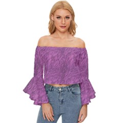 Background-17 Off Shoulder Flutter Bell Sleeve Top by nateshop