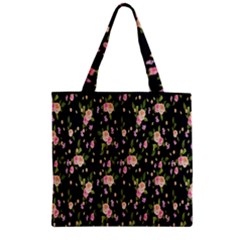 Background-roses Zipper Grocery Tote Bag by nateshop