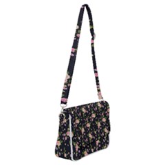 Background-roses Shoulder Bag With Back Zipper by nateshop