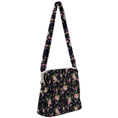 Background-roses Zipper Messenger Bag by nateshop