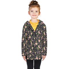 Background-roses Kids  Double Breasted Button Coat by nateshop