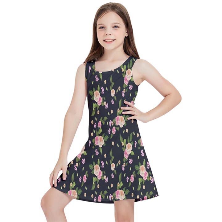 Background-roses Kids  Lightweight Sleeveless Dress