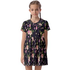 Background-roses Kids  Asymmetric Collar Dress by nateshop