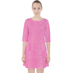 Background-texture Quarter Sleeve Pocket Dress by nateshop