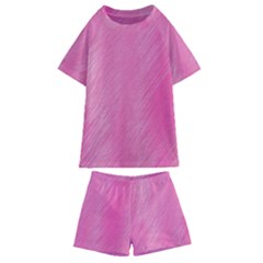 Background-texture Kids  Swim Tee And Shorts Set