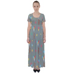 Bear 1 High Waist Short Sleeve Maxi Dress by nateshop