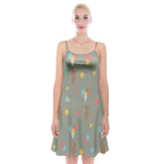 Bear 1 Spaghetti Strap Velvet Dress by nateshop