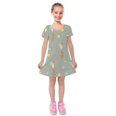 Bear 1 Kids  Short Sleeve Velvet Dress by nateshop