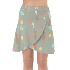 Bear 1 Wrap Front Skirt by nateshop