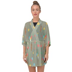 Bear 1 Half Sleeve Chiffon Kimono by nateshop