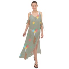 Bear 1 Maxi Chiffon Cover Up Dress by nateshop