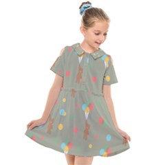 Bear 1 Kids  Short Sleeve Shirt Dress by nateshop