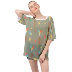 Bear 1 Oversized Chiffon Top by nateshop