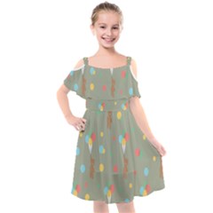 Bear 1 Kids  Cut Out Shoulders Chiffon Dress by nateshop