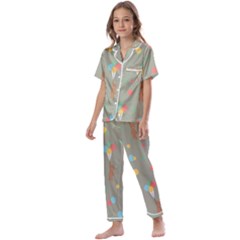 Bear 1 Kids  Satin Short Sleeve Pajamas Set by nateshop