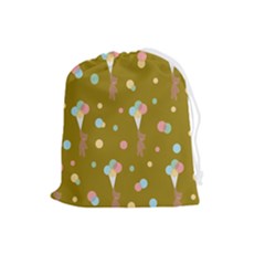 Bear 3 Drawstring Pouch (large) by nateshop