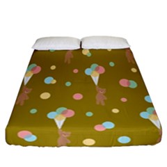 Bear 3 Fitted Sheet (california King Size) by nateshop