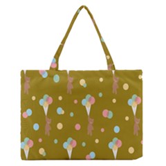 Bear 3 Zipper Medium Tote Bag by nateshop