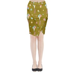 Bear 3 Midi Wrap Pencil Skirt by nateshop