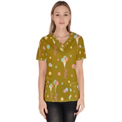 Bear 3 Women s V-neck Scrub Top by nateshop