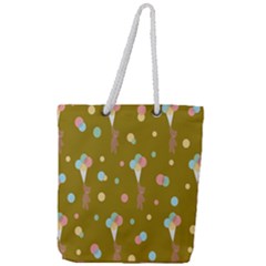 Bear 3 Full Print Rope Handle Tote (large) by nateshop