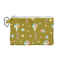 Bear 3 Canvas Cosmetic Bag (medium) by nateshop