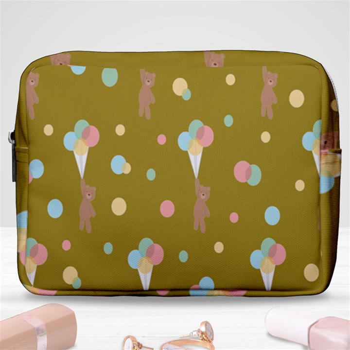 Bear 3 Make Up Pouch (Large)