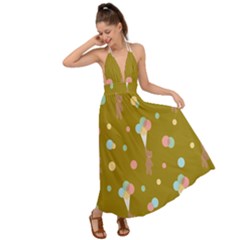 Bear 3 Backless Maxi Beach Dress by nateshop