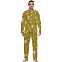 Bear 3 Men s Long Sleeve Velvet Pocket Pajamas Set by nateshop