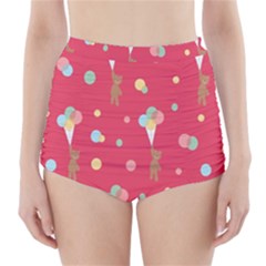 Bear 4 High-waisted Bikini Bottoms by nateshop