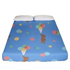 Bear 5 Fitted Sheet (queen Size) by nateshop