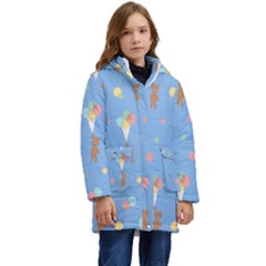 Bear 5 Kid s Hooded Longline Puffer Jacket by nateshop