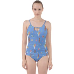 Bear 5 Cut Out Top Tankini Set by nateshop