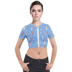 Bear 5 Short Sleeve Cropped Jacket by nateshop