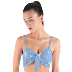 Bear 5 Woven Tie Front Bralet by nateshop