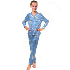 Bear 5 Kid s Satin Long Sleeve Pajamas Set by nateshop