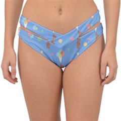 Bear 5 Double Strap Halter Bikini Bottom by nateshop