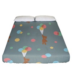 Bear 7 Fitted Sheet (queen Size) by nateshop