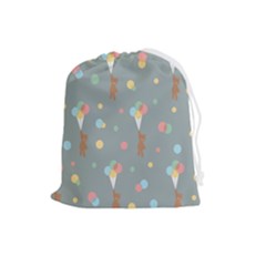 Bear 7 Drawstring Pouch (large) by nateshop